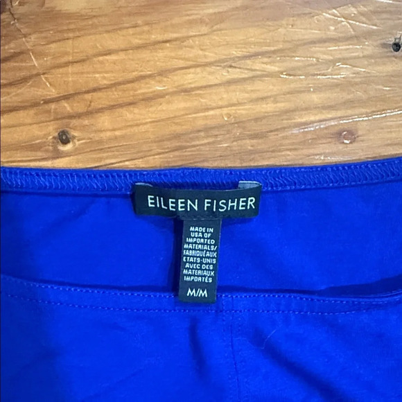 Eileen Fisher Royal Blue Garment Long Sleeve Top or Mini Dress Size Medium - Picture 2 of 13
